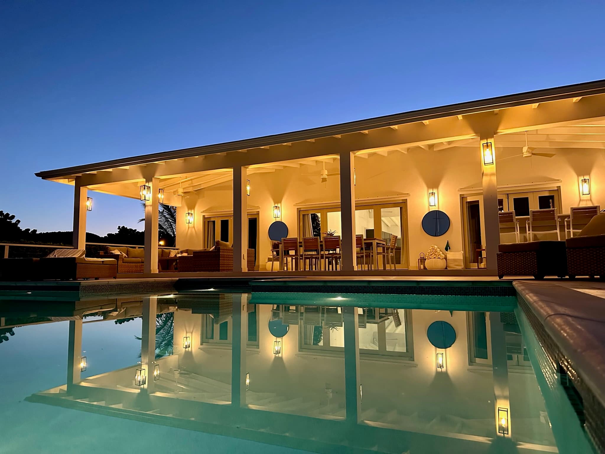 Evenings made for poolside living