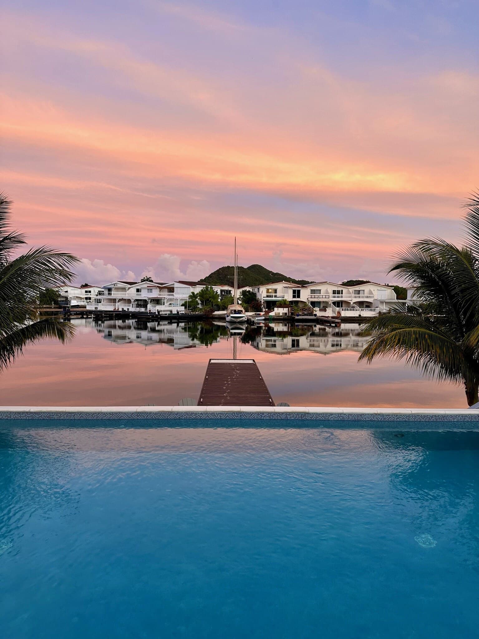 Sunrise over Jolly Harbour
