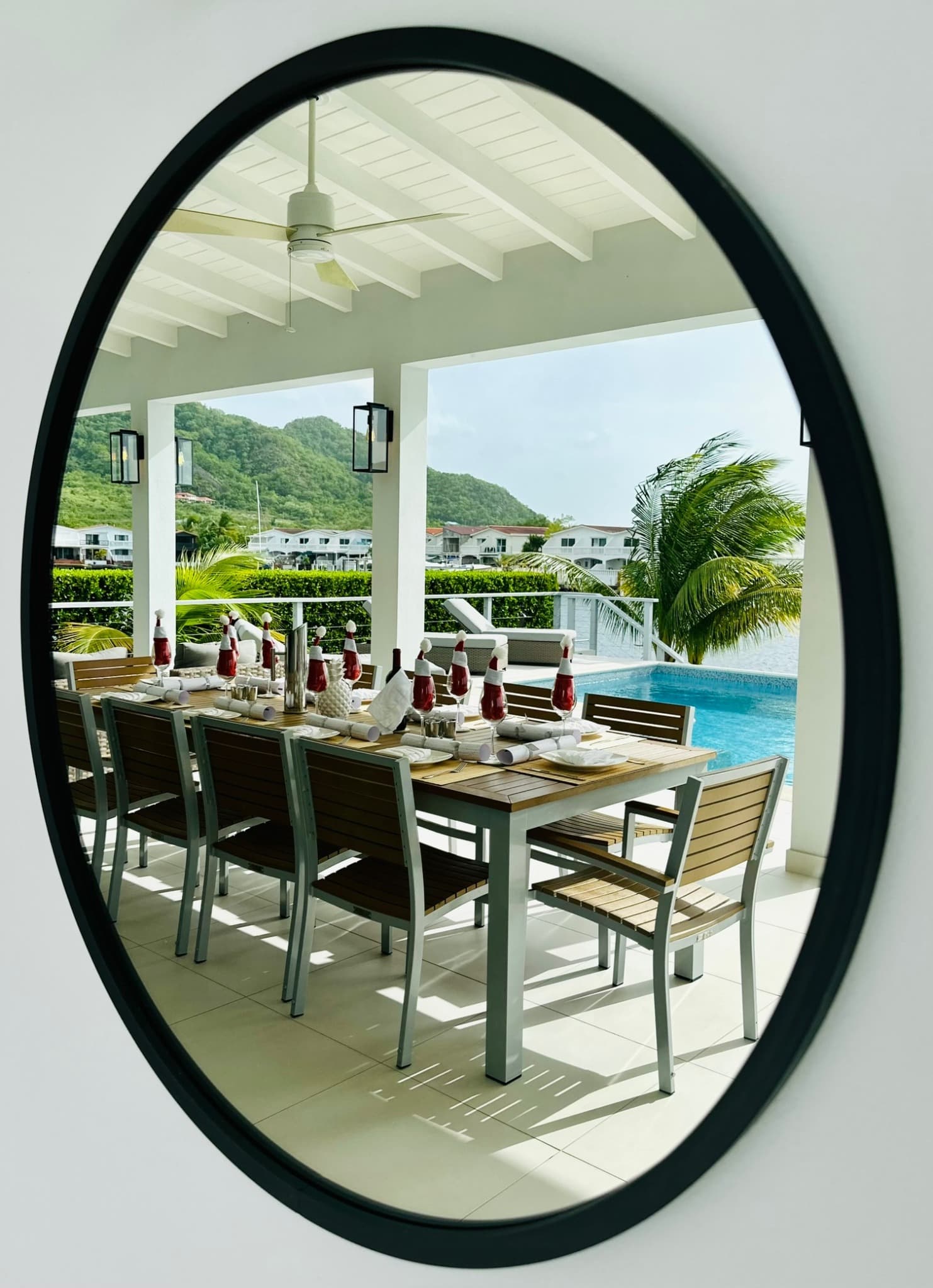 Poolside dining