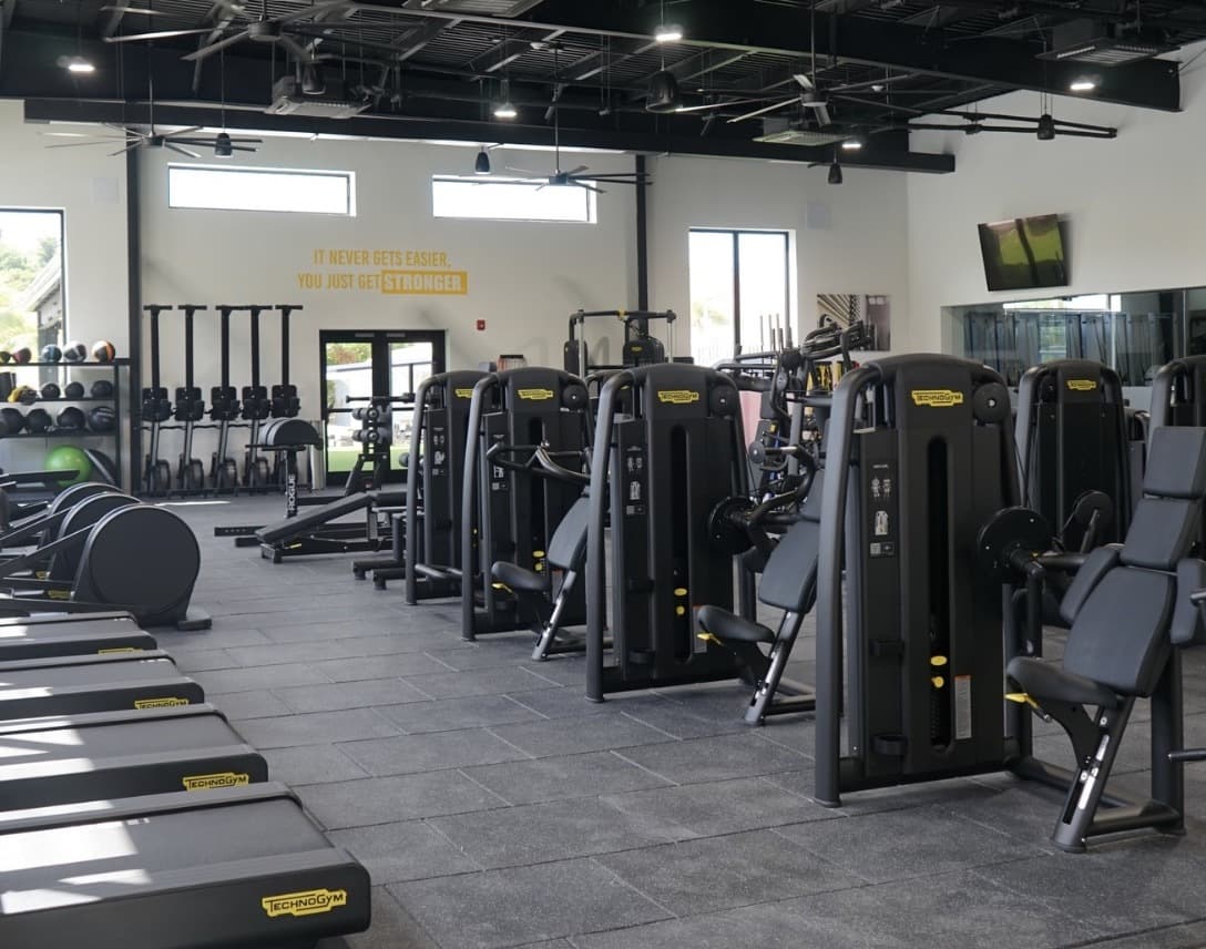 Fully equipped, air-conditioned, 6,000 sq. ft. gym at Jolly Harbour Sports Village
